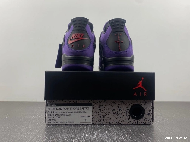 Rep Scott Purple x 4 Suede Air Travis Jordan 0630
